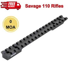 Scope Mount Picatinny Rail for Savage 110 Long Action, Flat Back Receiver 0 MOA