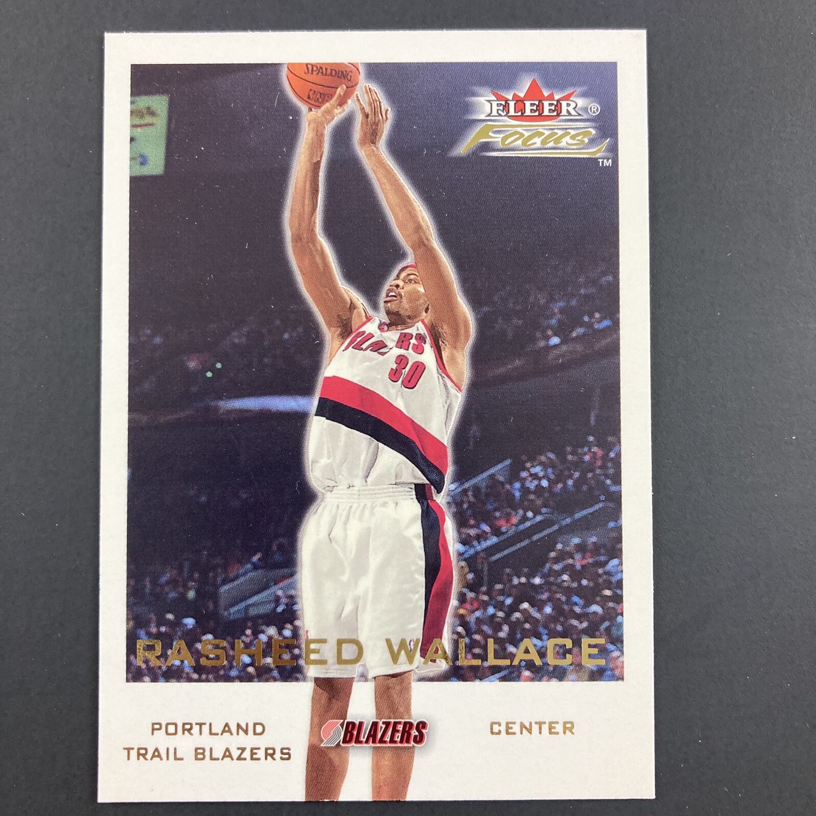 Rasheed Wallace 2000-01 Fleer Focus Card #95 NBA Portland Trail Blazers