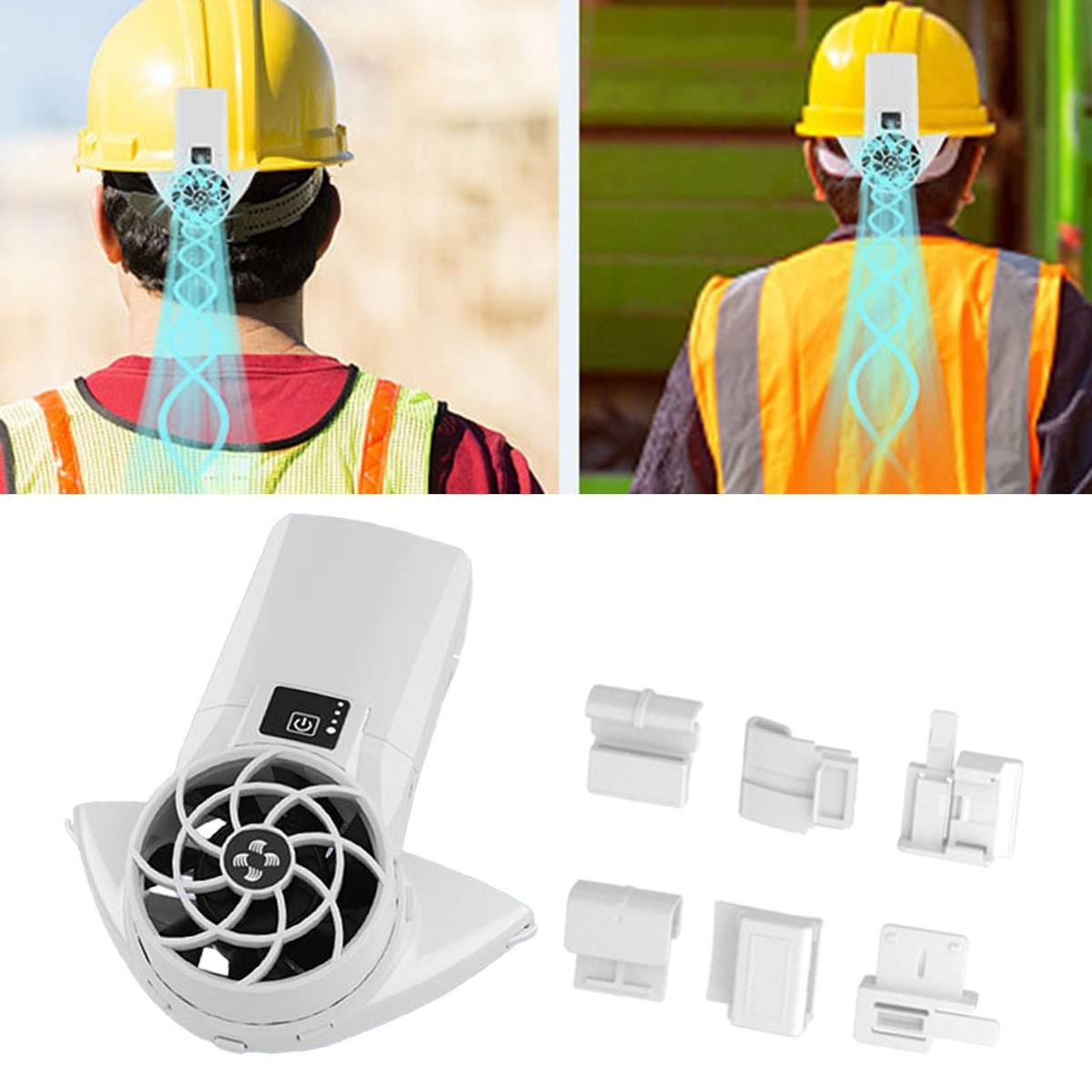 Helmfan Mit 3-Gang Lüfter & Nachtlicht | Externer Kühler Für Arbeits- & Fahrradhelme | Kompakt & Leicht