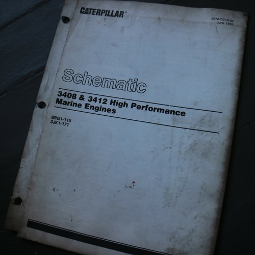 Cat Caterpillar 3408 3412 Marine Engine Electrical Schematic Manual 