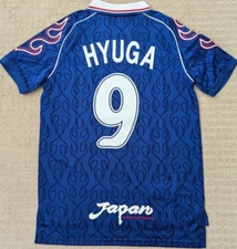 Japan 1998 Blue Kojiro Hyuga short sleeve Jersey