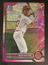 2022 Bowman Chrome Won-Bin Cho Pink /199 Cardinals 1st Prospect BCP-154