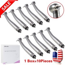 10 Pcs Dental High Speed Handpiece Push Button Turbine 4 Hole NSK Pana Max Style
