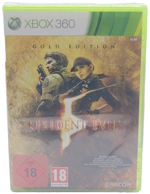 Resident Evil 5 Gold Edition Microsoft XBox 360 Neu Sealed Top Hülle mit Riss