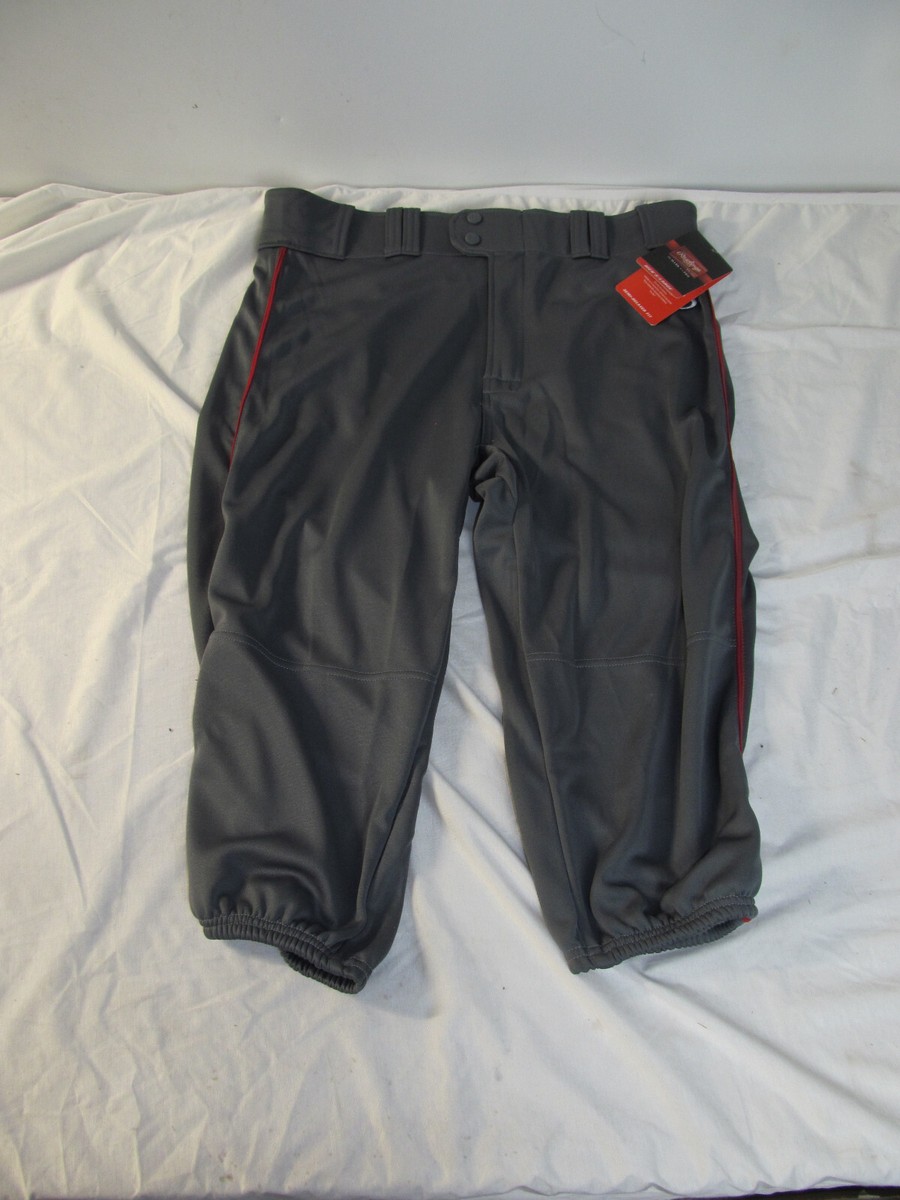 Rawlings Youth Launch Baseball Pants Gray Red - HIT a Double
