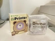 Peripage A6 Mini Bluetooth Portable Thermal Printer 304DPI New Purple & Case