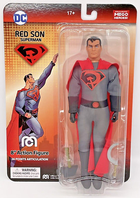 Red Son Superman 8  Action Figure MEGO 2021 DC World's Greatest Heroes
