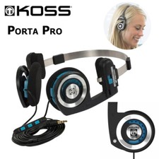 Koss Porta Pro On-Ear Headphones Vintage Wired Headphones with 3.5mm Black Blue