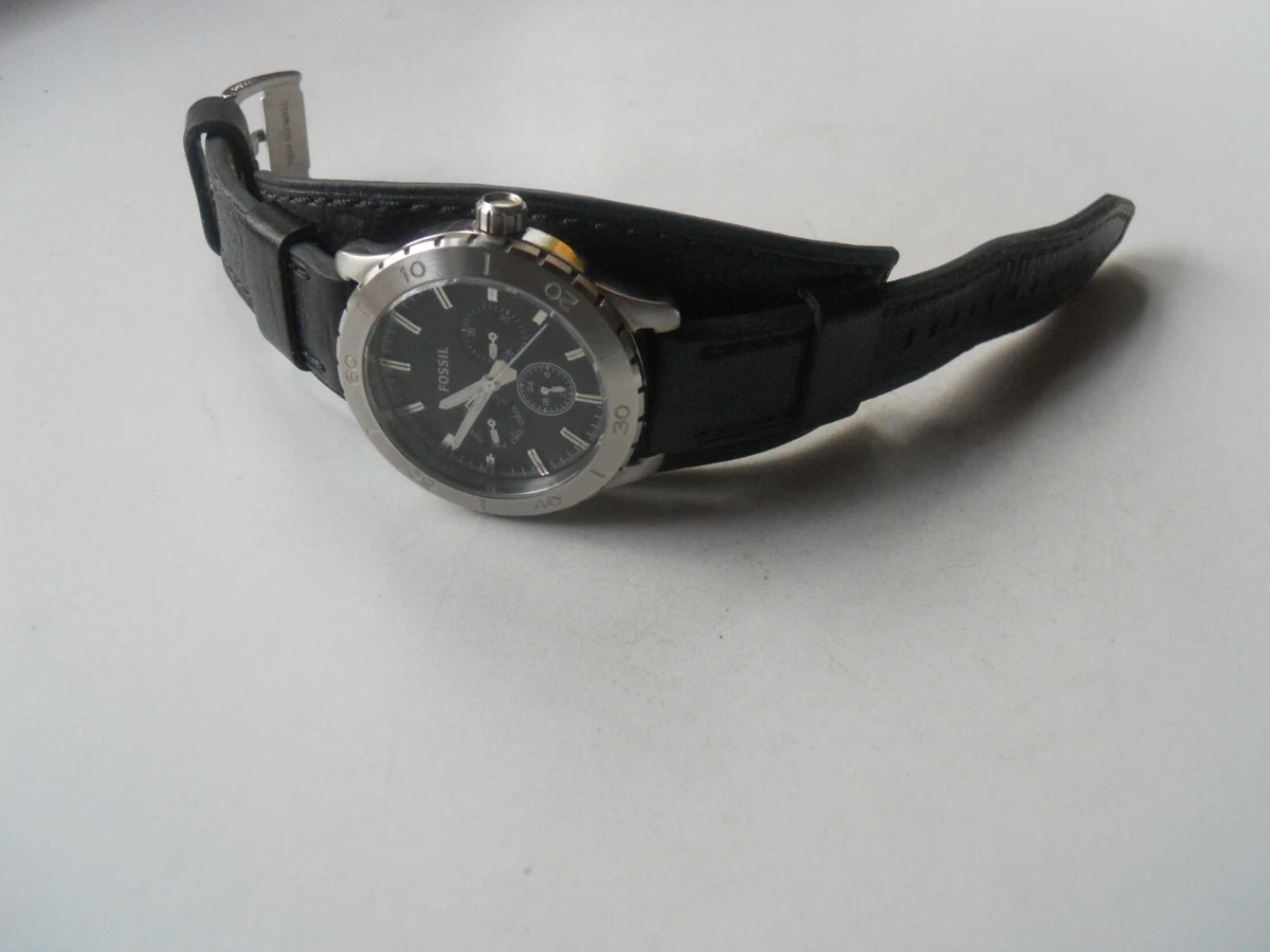 Es una suerte que desayuno Conductividad Fossil men's black leather,quartz,battery & water resistant Analog watch.BQ-1054 | eBay Es una suerte que desayuno Conductividad Fossil men's black leather,quartz,battery & water resistant Analog watch.BQ-1054 | eBay