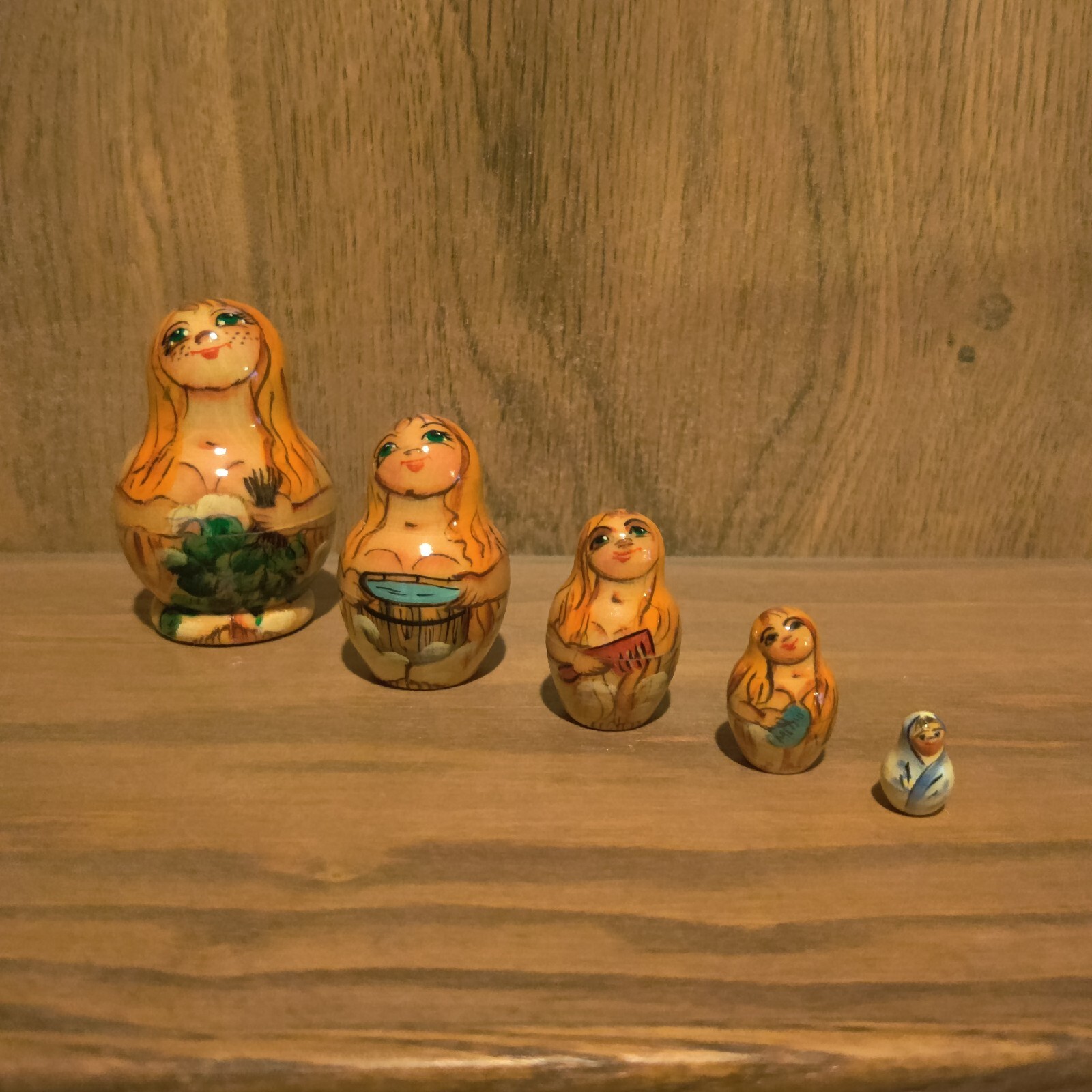 Set Of 5 Bathing Russian Nesting Dolls eBay