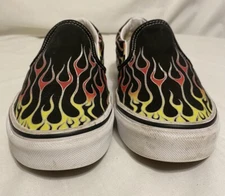 Van's Shoe Classic Slip on "Flame" Low Top Design Sneakers Men 5.5 Women 7.5