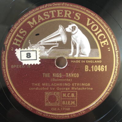 The Melachrino Strings - The Kiss (Tango) / The Little Red Monkey (Shellac, 10'')