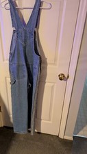vtg Arizona women's blue denim bib carpenter overalls , size medium, w-34x29.5I