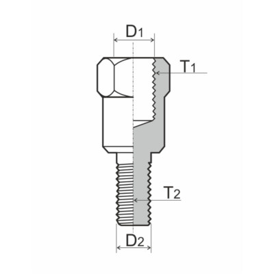 ADAPTER INNENSPIEGEL Ø 8 LINKS AUSSEN Ø 10 RECHTS 121850100