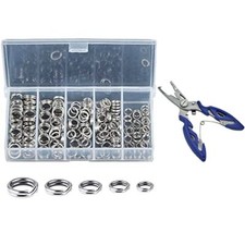 200Pcs 5-9 mm Double Jump Rings for Jewelry Making, Key Rings for Keychains,