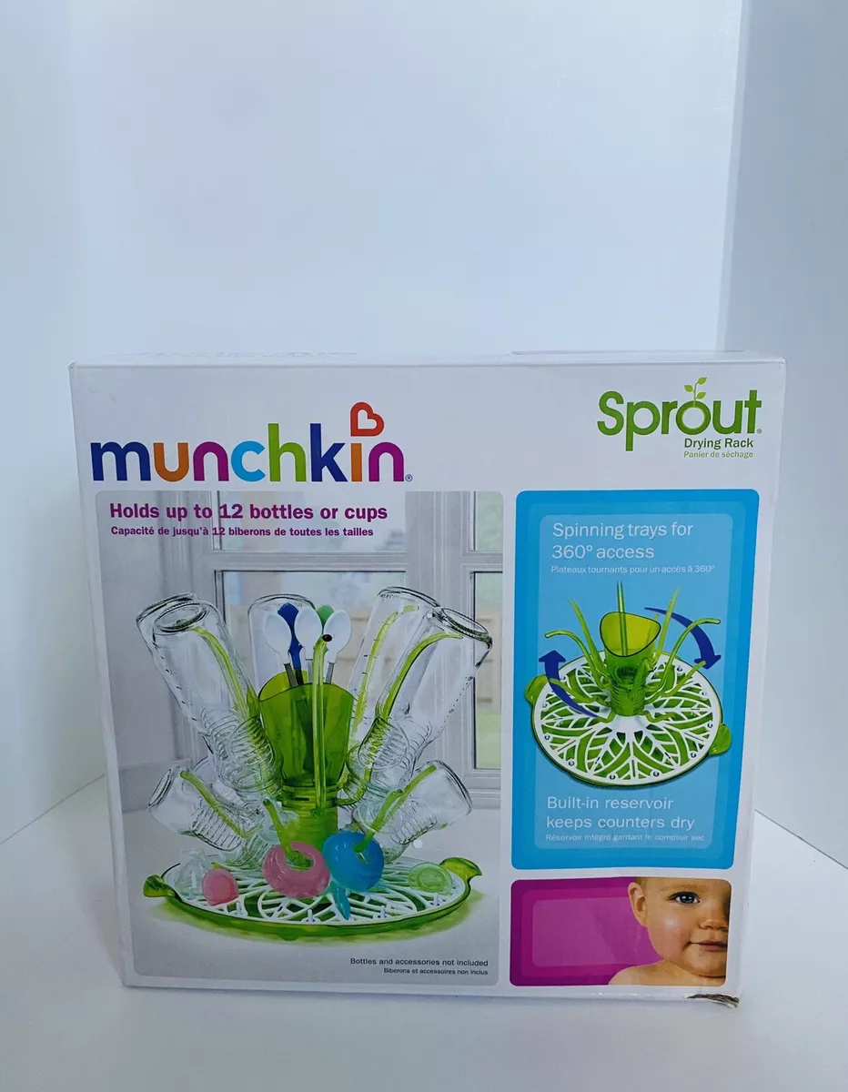 New Munchkin Sprout Countertop Bottle Drying Rack Utensils Pacifiers Bottles