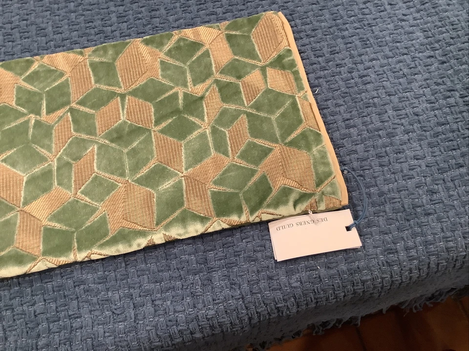 Almohadas gremio de diseño cojín algodón verde Foto 3 de 4