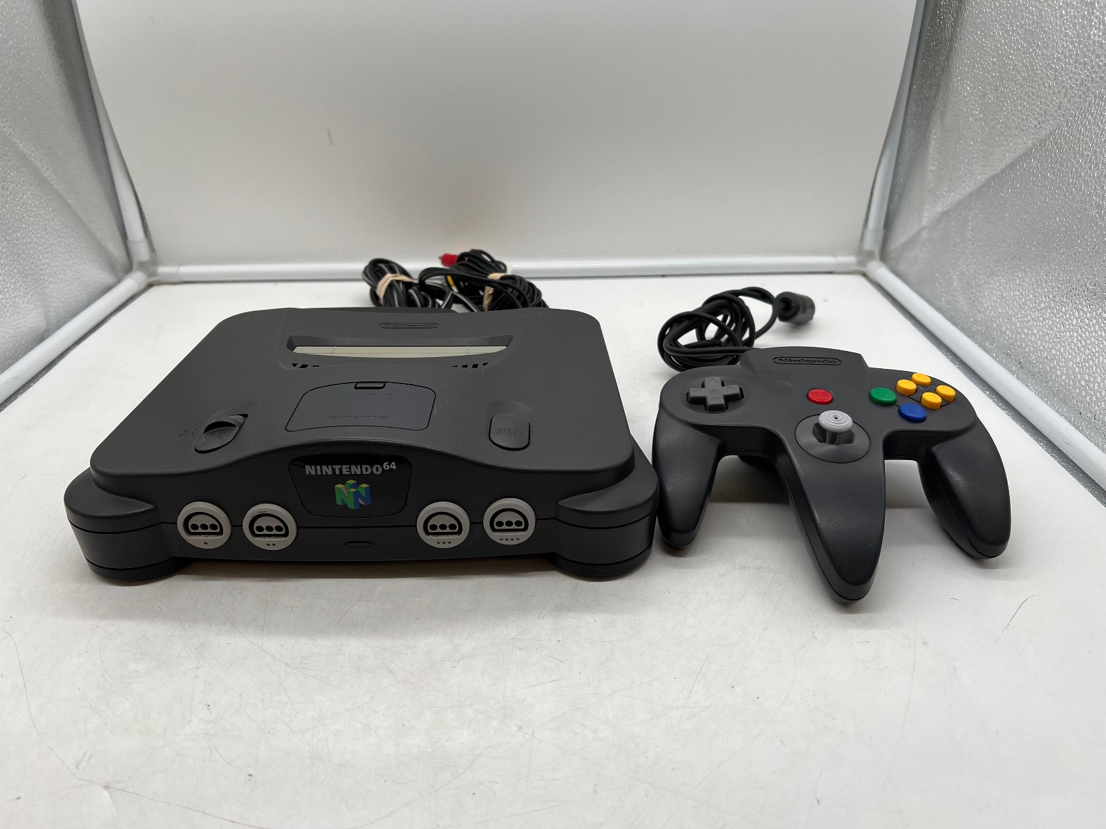 N64 Nintendo 64 Console With OEM Controller/Cables Tested Free Shipping