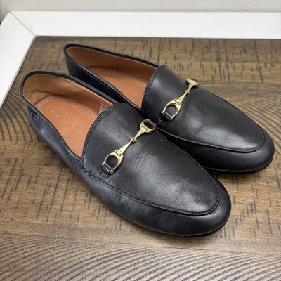 Coach Haley Leather Loafers Women Size 5B Black Comfort Shoes 