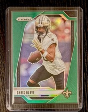 2024 Panini Prizm Chris Olave Green Prizm #206 New Orleans Saints
