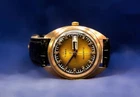 VINTAGE MENS TIMEX FALCON EYE QUARTZ WATCH, NEW BATTERY, NEW LEATHER BAND