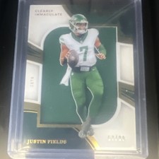 Panini 2025 Immaculate Justin Fields Clearly Immaculate Jerseys Jets /100