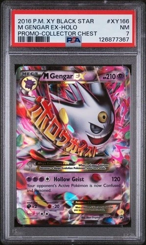 M Gengar EX XY166 Collector Chest Pokemon TCG Black Star Holo Promo PSA 7 NM