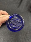 Blenko Suncatcher/Ornament Pressed Art Glass Cobalt Blue Snowflake 3"