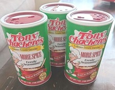 3 Pack Tony Chachere's More Spice Creole Seasoning Single 7oz , 21oz Total