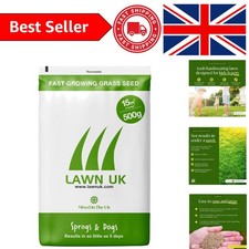 500g Hardwearing Grass Seed for Thick Lawns - Fast Germination & Ideal for Pets 23.98 per kilo