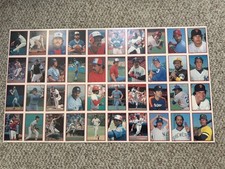 Topps 1984 All Star niecięty arkusz kart 