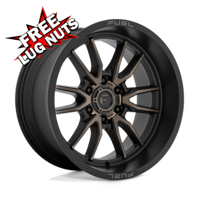 (1PC) Fuel D762 Clash 20X9 8X170 Black Tinted 1mm Wheel Rim 20 Inch