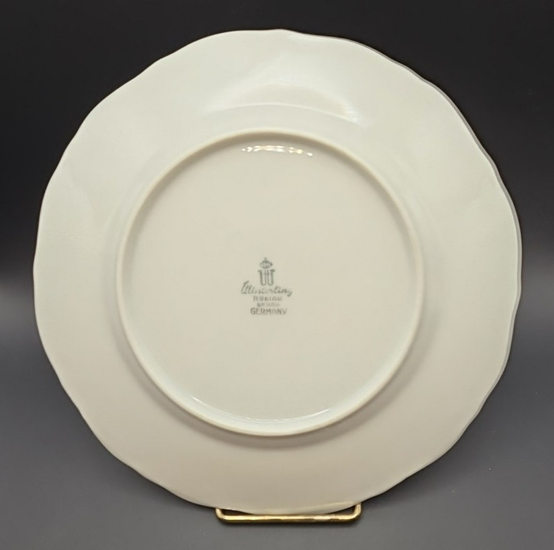 Set of 3 Winterling Bavaria Salad Plates 7 & 5/8" Fruit Nuts Leaves Gold Trim