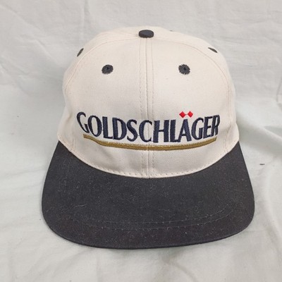Vintage Goldschlager Schnapps Liquor Bar Promo ''Yikes!'' White Adjustable Cap Hat