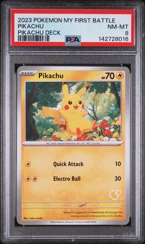 2023 POKEMON MY FIRST BATTLE-PIKACHU DECK PIKACHU PSA 8
