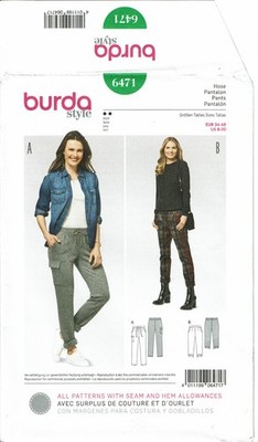 Misses' Pants Burda Style Sewing Craft Pattern 6471 8-20 NEW! FREE SHIPPING!