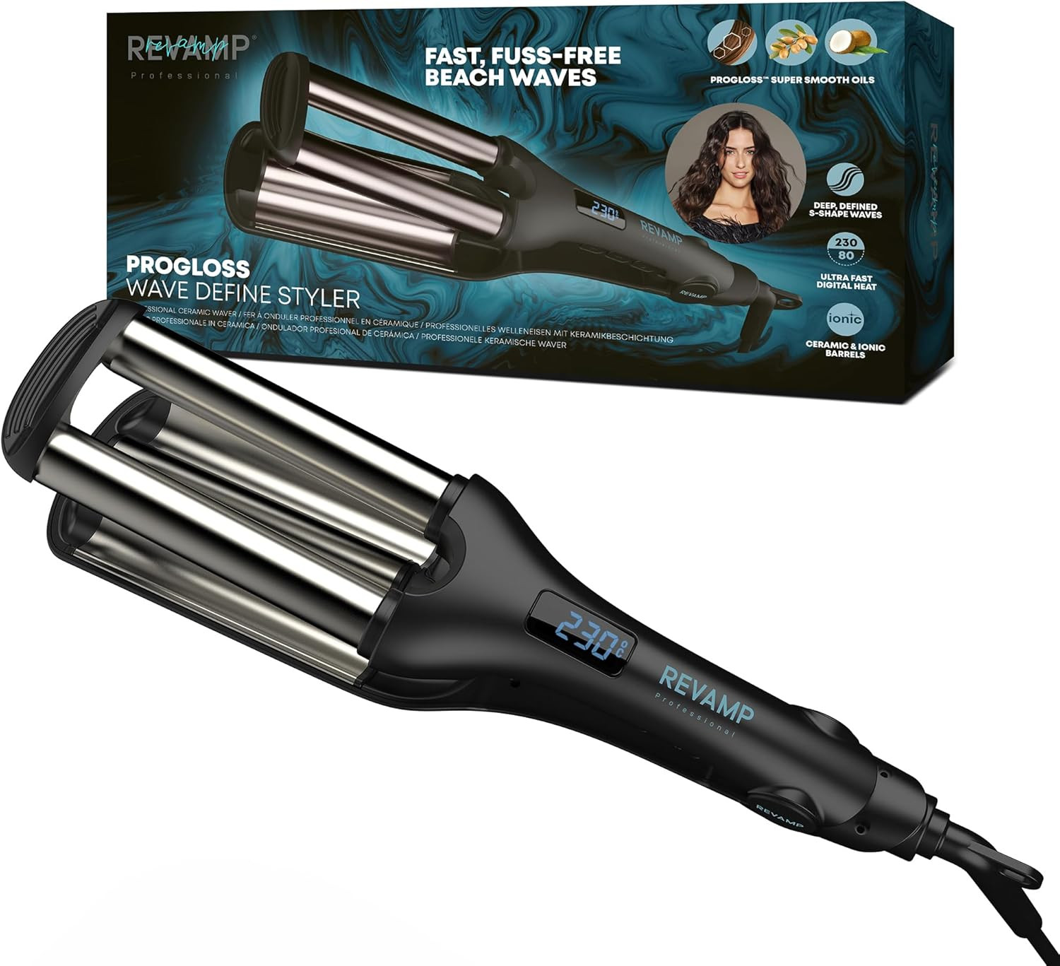 Arricciacapelli Progloss Wave Define Professional | Onde a S Effetto Salon