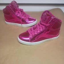 Pastry Womens Pop Tart Pink Glitter High Top Dance Shoes Fuchsia SZ 7 NO INSOLES