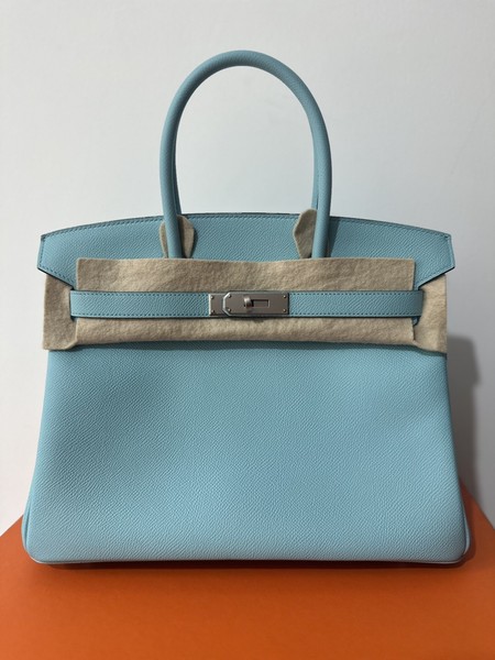 Hermes Birkin30 3P Blue Atoll Epsom PHW T Stamp