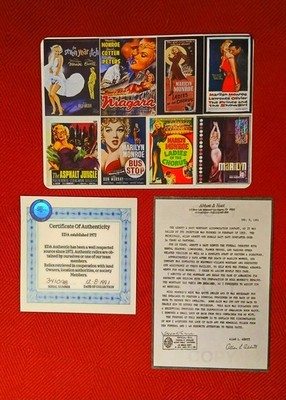 Authentic Marilyn Monroe Hair Strand Relic 5x7 Double Sided