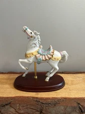 Lenox 1993 Seaside Carousel Horse Hand Painted,24 Karat Gold Accents.COA!(H42)