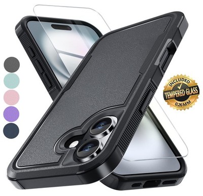 For iPhone 17 Pro Max/ 17 Pro/Air Case Protective Phone Cover + Screen Protector