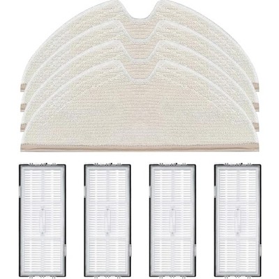 4 HEPA-Filter & 4 Wischpads - Roborock Q5/Q8 Max+ Zubehörset für saubere Luft