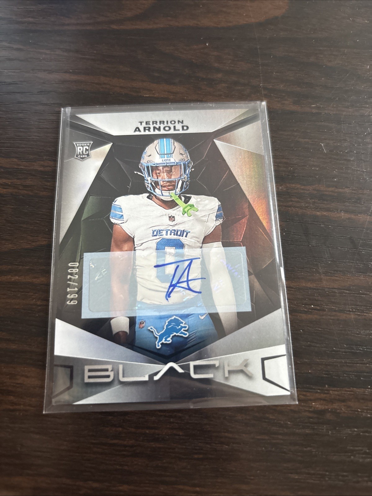 Terrion Arnold Panini Black #189 Autograph