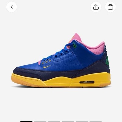 Jordan Air Jordan 3 Retro OG ''Brazil'' Racer Blue/Blue Void Mid-Top Sneaker