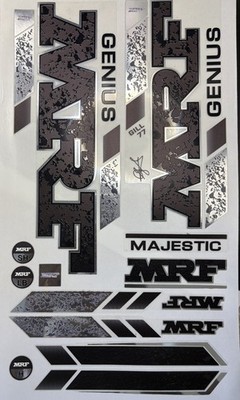 MRF Cricketschläger 3D geprägte Aufkleber (Replik) neues Design mit Chrom-Finish.