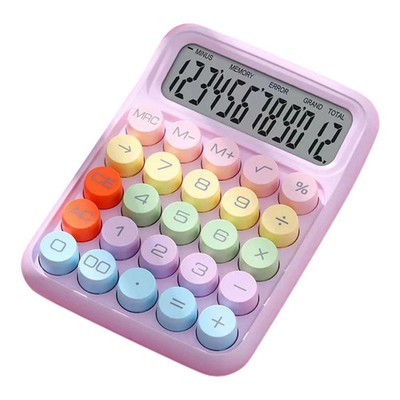 Bunter digitaler Taschenrechner 12-stellig LCD große Tasten