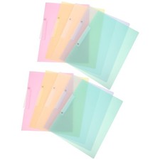 10 Pcs Presentation File Folders Plastic Portable Organizer with Swing Clip