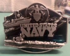 U.S. Navy Blue Enamel Belt Buckle