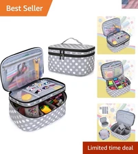 Sewing Organizer Bag Large Multi-Compartment Storage for Needles Thread Scissors